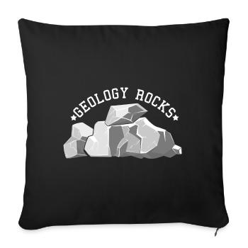 Géologue - Housse de coussin décorative 45 x 45 cm - noir - Devant