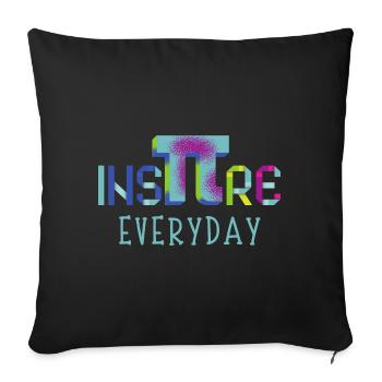 Inspire Everyday Pi Day 3.14 Pi Number Symbol - Sofa pillowcase 17,3'' x 17,3'' (45 x 45 cm) - black - Front