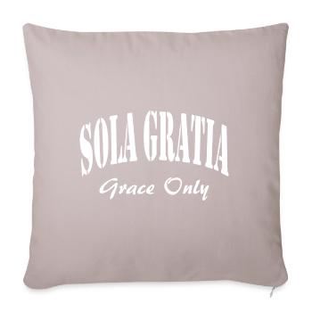 Sola Gratia Believe the Gospel Grace Only - Sofa pillowcase 17,3'' x 17,3'' (45 x 45 cm) - light taupe - Front