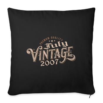 Geschenk Juli 2007 Geburtstag Juli 2007 Juli - Sofakissenbezug 45 x 45 cm - Schwarz - Vorne