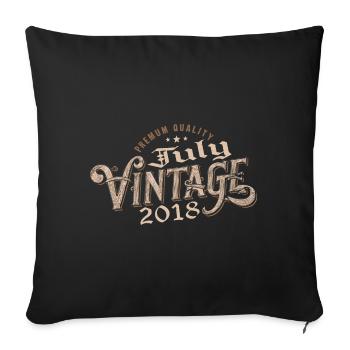 Gift July 2018 Birthday July 2018 July - Sofa pillowcase 17,3'' x 17,3'' (45 x 45 cm) - black - Front