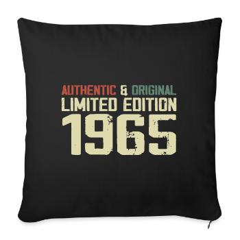 1965 Geburtstagsgeschenk 1965 Jahrgang 1965 Retro - Sofakissenbezug 45 x 45 cm - Schwarz - Vorne