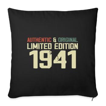 1941 Birthday Gift 1941 Vintage 1941 Retro - Sofa pillowcase 17,3'' x 17,3'' (45 x 45 cm) - black - Front