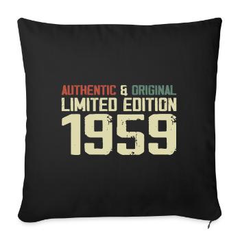 1959 Birthday Gift 1959 Vintage 1959 Retro - Sofa pillowcase 17,3'' x 17,3'' (45 x 45 cm) - black - Front