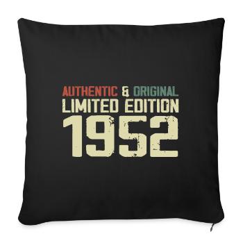 1952 Birthday Gift 1952 Vintage 1952 Retro - Sofa pillowcase 17,3'' x 17,3'' (45 x 45 cm) - black - Front
