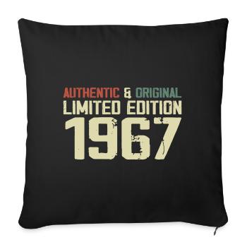 1967 Geburtstagsgeschenk 1967 Jahrgang 1967 Retro - Sofakissenbezug 45 x 45 cm - Schwarz - Vorne