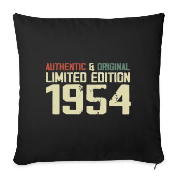 1954 Birthday Gift 1954 Vintage 1954 Retro - Sofa pillowcase 17,3'' x 17,3'' (45 x 45 cm) - black - Front