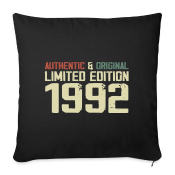 1992 Geburtstagsgeschenk 1992 Jahrgang 1992 Retro - Sofakissenbezug 45 x 45 cm - Schwarz - Vorne