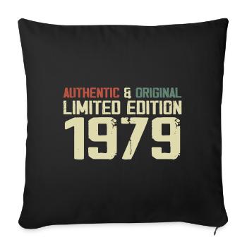 1979 Birthday Gift 1979 Vintage 1979 Retro - Sofa pillowcase 17,3'' x 17,3'' (45 x 45 cm) - black - Front
