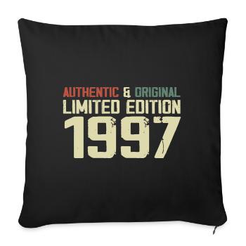 1997 Geburtstagsgeschenk 1997 Jahrgang 1997 Retro - Sofakissenbezug 45 x 45 cm - Schwarz - Vorne
