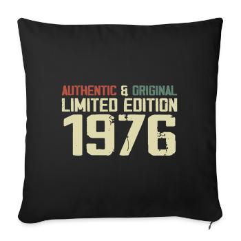 1976 Birthday Gift 1976 Vintage 1976 Retro - Sofa pillowcase 17,3'' x 17,3'' (45 x 45 cm) - black - Front