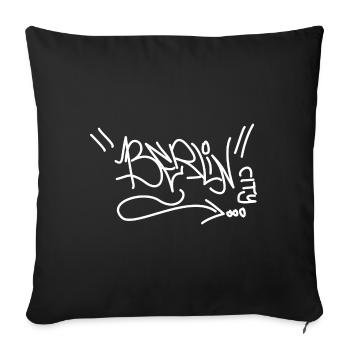 Berlin Souvenir City Art Metropolis Graffiti BLN - Sofa pillowcase 17,3'' x 17,3'' (45 x 45 cm) - black - Front