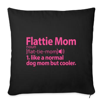 Flat-Coated Retriever Flattie Mama Mama Mistress - Housse de coussin décorative 45 x 45 cm - noir - Devant