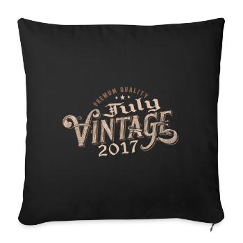 Gift July 2017 Birthday July 2017 July - Sofa pillowcase 17,3'' x 17,3'' (45 x 45 cm) - black - Front