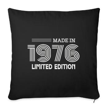 1976 Geburtstagsgeschenk 1976 Geschenkidee - Sofakissenbezug 45 x 45 cm - Schwarz - Vorne