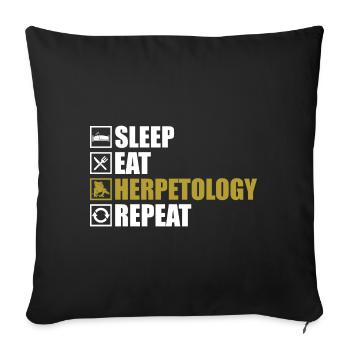 Zoologie Reptiles Amphibiens - Housse de coussin décorative 45 x 45 cm - noir - Devant