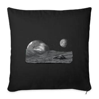 space - Sofa pillowcase 17,3'' x 17,3'' (45 x 45 cm) - black - Front