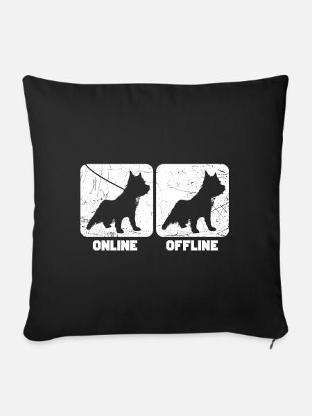 Cairn Terrier - Sofakissenbezug 45 x 45 cm - Schwarz
