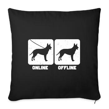 Kelpie australien - Housse de coussin décorative 45 x 45 cm - noir - Devant