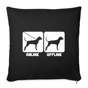 American English Coonhound - Sofa pillowcase 17,3'' x 17,3'' (45 x 45 cm) - black - Front