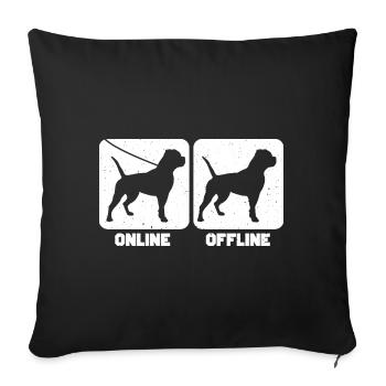 Alapaha Blue Blood Bulldog - Housse de coussin décorative 45 x 45 cm - noir - Devant
