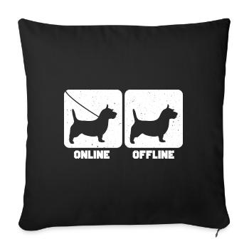 Australian Terrier - Sofakissenbezug 45 x 45 cm - Schwarz - Vorne