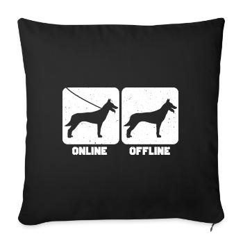 Berger Belge Malinois - Housse de coussin décorative 45 x 45 cm - noir - Devant