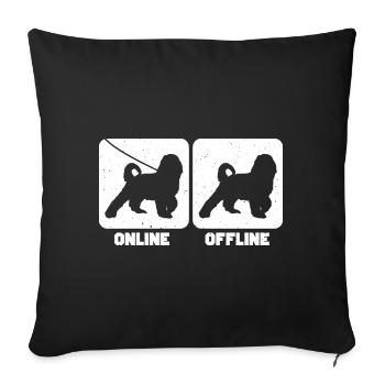 Bernedoodle Dog - Sofa pillowcase 17,3'' x 17,3'' (45 x 45 cm) - black - Front