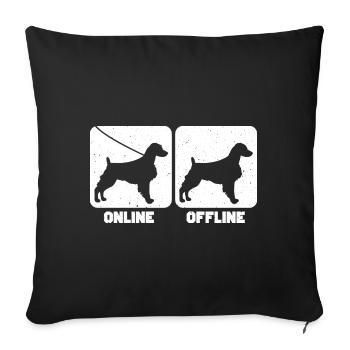 Bretagne Épagneul Chien Breton - Housse de coussin décorative 45 x 45 cm - noir - Devant