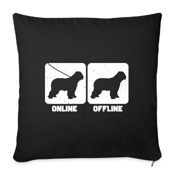 Briard - Berger de Brie - Briarden - Sofa pillowcase 17,3'' x 17,3'' (45 x 45 cm) - black - Front