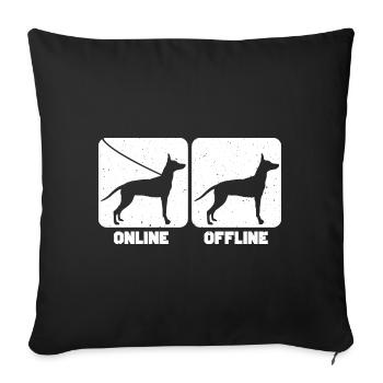 Cirneco dell Etna - Sofa pillowcase 17,3'' x 17,3'' (45 x 45 cm) - black - Front