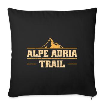 Crossing the Alps Alpe Adria Trail Ferwanderweg - Sofa pillowcase 17,3'' x 17,3'' (45 x 45 cm) - black - Front