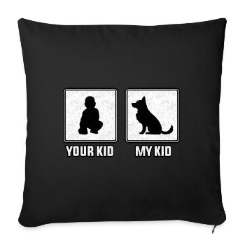Ton enfant mon enfant - Housse de coussin décorative 45 x 45 cm - noir - Devant