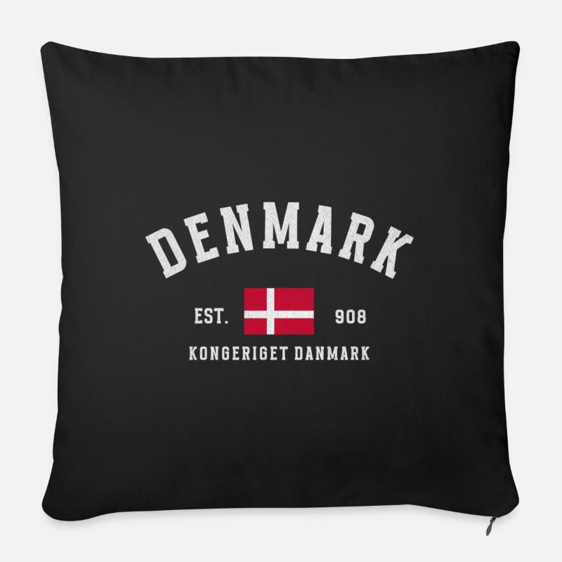 Danemark Est 908 Millésime - Housse de coussin décorative 45 x 45 cm - noir