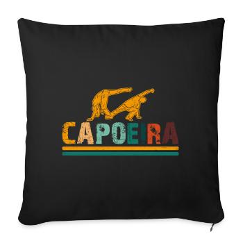 Capoeira - Sofa pillowcase 17,3'' x 17,3'' (45 x 45 cm) - black - Front