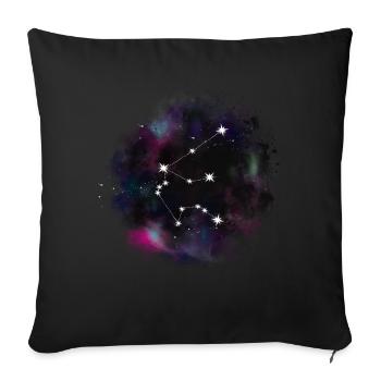 Aquarius/ Aquarius Zodiac in the Universe - Sofa pillowcase 17,3'' x 17,3'' (45 x 45 cm) - black - Front