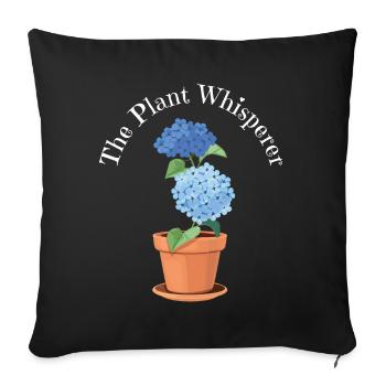 Gardening The Plant Whisperer - Sofa pillowcase 17,3'' x 17,3'' (45 x 45 cm) - black - Front
