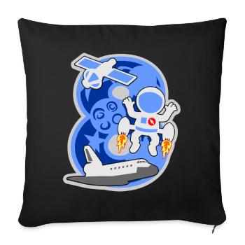 Astronaut 8. Geburtstagsparty Nummer 8 - 8 Jahre - Sofakissenbezug 45 x 45 cm - Schwarz - Vorne