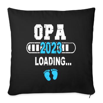 Werdender Opa Sagen Schwangerschaft Schwanger Baby - Sofakissenbezug 45 x 45 cm - Schwarz - Vorne