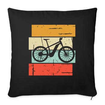E-Bike Bike Cyclist Gift Bike Cyclist - Sofa pillowcase 17,3'' x 17,3'' (45 x 45 cm) - black - Front