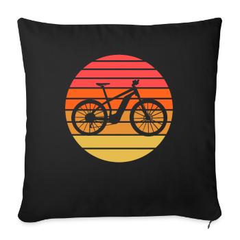 E-Bike Bike Cyclist Gift Bike Cyclist - Sofa pillowcase 17,3'' x 17,3'' (45 x 45 cm) - black - Front