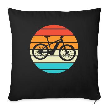 E-Bike Cyclist Cadeau Vélo Cycliste - Housse de coussin décorative 45 x 45 cm - noir - Devant