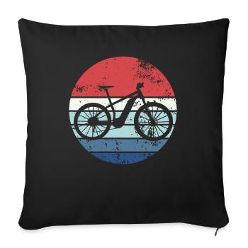 E-Bike Bike Cyclist Gift Bike Cyclist - Sofa pillowcase 17,3'' x 17,3'' (45 x 45 cm) - black - Front