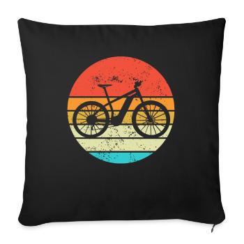 E-Bike Cyclist Cadeau Vélo Cycliste - Housse de coussin décorative 45 x 45 cm - noir - Devant