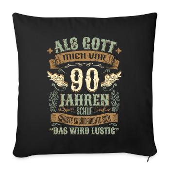 90 Geburtstag Geschenk Jahre Geburtstagsgeschenk - Sofakissenbezug 45 x 45 cm - Schwarz - Vorne