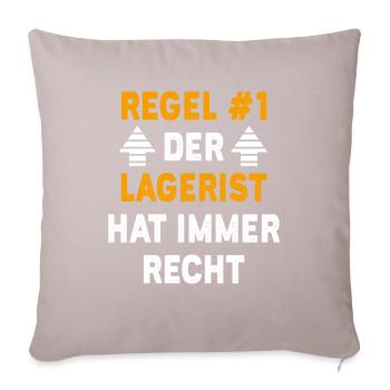 Lagerist Geschenk Geburtstag Spruch - Sofakissenbezug 45 x 45 cm - helles Taupe - Vorne