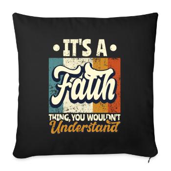 Name Fatih Gift Birthday Saying - Sofa pillowcase 17,3'' x 17,3'' (45 x 45 cm) - black - Front
