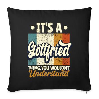 Name Gottfried Gift Birthday Saying - Sofa pillowcase 17,3'' x 17,3'' (45 x 45 cm) - black - Front