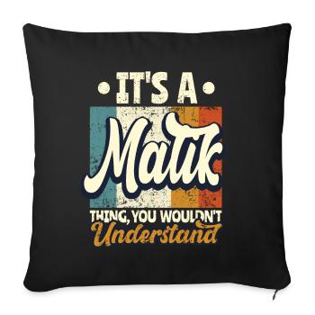 Name Malik Geschenk Geburtstag Spruch - Sofakissenbezug 45 x 45 cm - Schwarz - Vorne