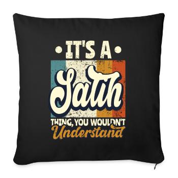 Name Salih Gift Birthday Saying - Sofa pillowcase 17,3'' x 17,3'' (45 x 45 cm) - black - Front
